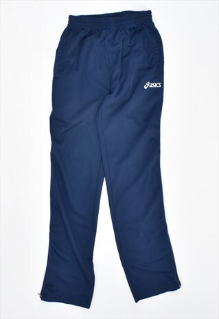 VINTAGE 90'S ASICS TRACKSUIT TROUSERS NAVY BLUE