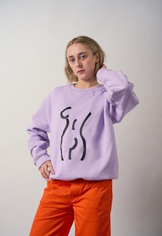 LILAC NUDES SILHOUETTE SWEATSHIRT