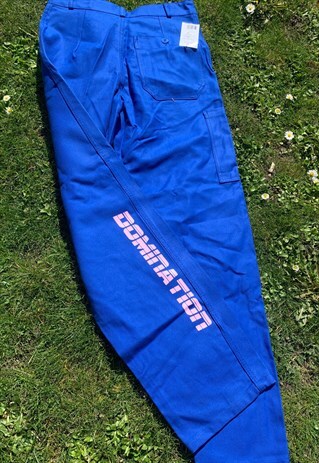 BAAD WORKER TROUSERS BLUE CUSTOM DOMINATION (PINK)