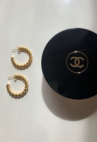 TWISTED HOOP EARRINGS