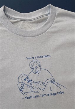 embroidered nick and tran new girl quote t-shirt
