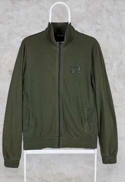Emporio Armani Sweatshirt Green Full Zip EA7 Men's Medium