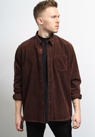 VINTAGE CORDUROY SHIRT BROWN