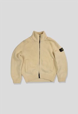 Vintage Stone Island AW'05 Chunky Knit Jumper in Cream