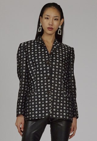RARE VINTAGE 90'S PREMIUM VERSACE MEDUSA PRINT BLAZER