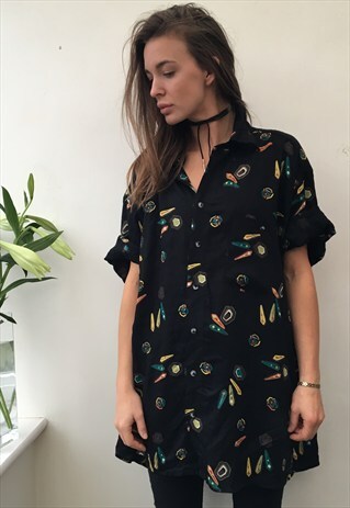 CRAZY PATTERN OVERSIZED RETRO VINTAGE UNISEX FESTIVAL SHIRT