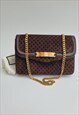 Vintage Gucci GG Monogram Brown Leather shoulder bag.