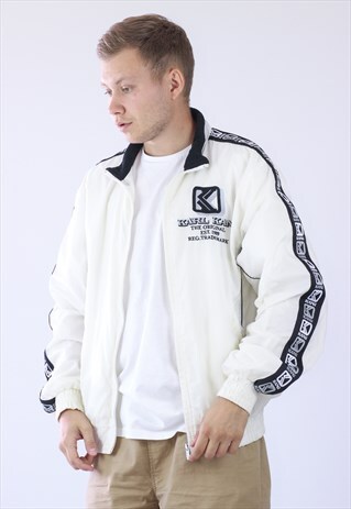 VINTAGE MENS KARL KANI STRIPES SUIT JACKET