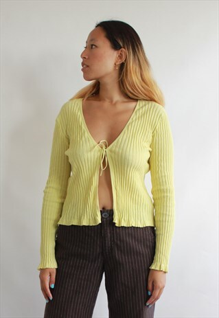 YELLOW SORBET MINIMAL CARDIGAN
