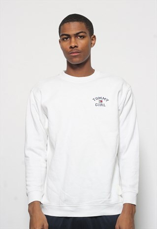 VINTAGE TOMMY HILFIGER LOGO SWEATSHIRT WHITE
