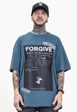 PERSONALIZED LOOSE LETTER PRINT T-SHIRT