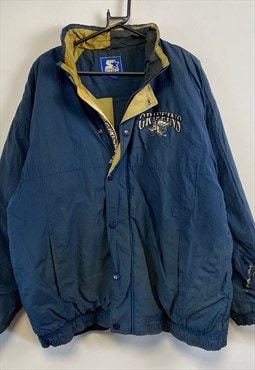 Navy Starter Griffins Quilted Jacket Men's Large