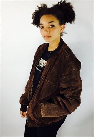 VINTAGE SUEDE BOMBER JACKET