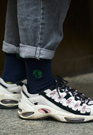 UNISEX SUSTAINABLE COTTON EMBROIDERED GIFTING SOCKS