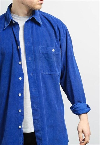 VINTAGE CORDUROY SHIRT BLUE