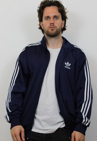 adidas track jacket navy