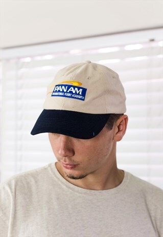 VINTAGE AIRLINE EMBROIDERED LOGO BASEBALL CAP X 3