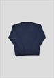 VINTAGE 00S NIKE EMBROIDERED LOGO SWEATSHIRT IN NAVY BLUE