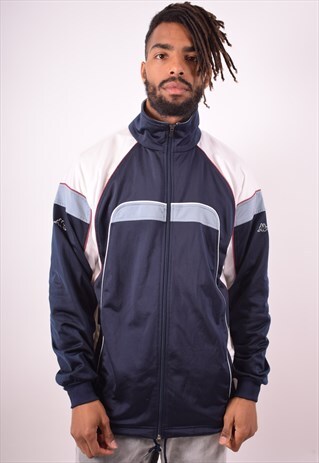KAPPA MENS VINTAGE TRACKSUIT TOP JACKET LARGE BLUE 90S