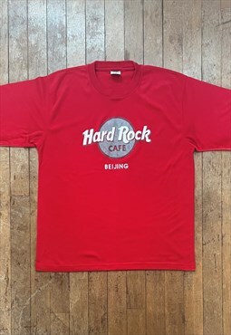 Hard Rock Cafe Red Print T - Shirt
