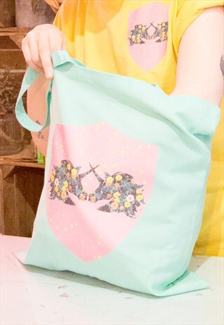 UNICORN CREST MINT TOTE BAG