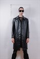VINTAGE BLACK LEATHER COAT