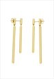 Double Up Drop Cylinder Earrings