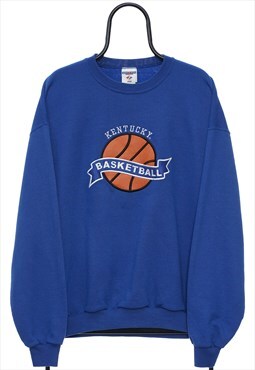 Vintage Kentucky Wildcats Embroidered Blue Sweatshirt
