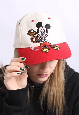 VINTAGE DISNEY MICKEY MOUSE BASEBALL CAP HAT