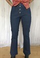 DARK BLUE WIDE FIT FLARE VINTAGE JEANS