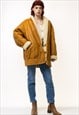 80S VINTAGE LEATHER SHEEPSKIN LEATHER SHEARLING COAT 5367