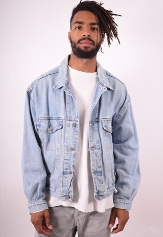 DIESEL MENS VINTAGE DENIM JACKET LARGE BLUE 90S