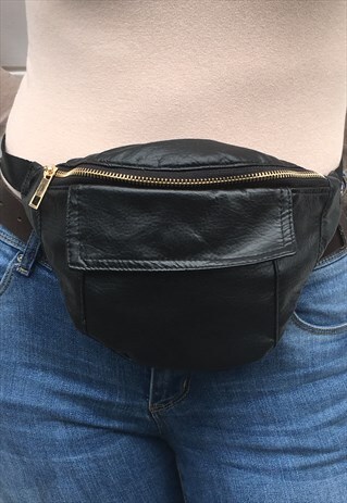 WOMENS BLACK FESTIVAL BOHO TRAVEL BUMBAG HAND BAG