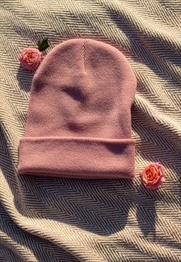 Dusky Pink Beanie Hat