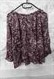 PAISLEY BOHO BROWN BLOUSE - M