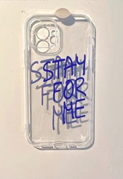 Stay For Me Clear iPhone Case
