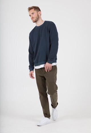 TAPERED SLIM TROUSERS IN KHAKI