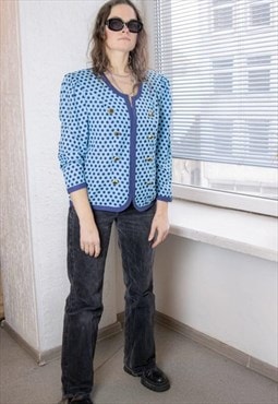 Vintage 80's Blue Polka Dot Jacket