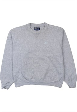 Vintage 90's Starter Sweatshirt Heavyweight Crew Neck Grey