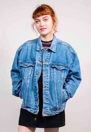 VINTAGE 90'S BLUE DENIM LEVI'S OVERSIZE JACKET