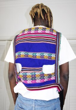 Vintage 90s Aztec Patterned Festival Jacket