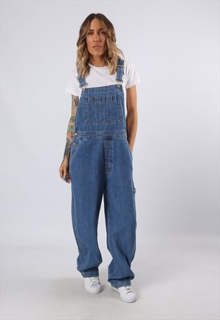 DENIM DUNGAREES GAP TALL LENGTH WIDE LEG UK 14 (5EQ)