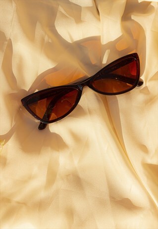 BROWN TRIANGLE CUT SUNGLASSES