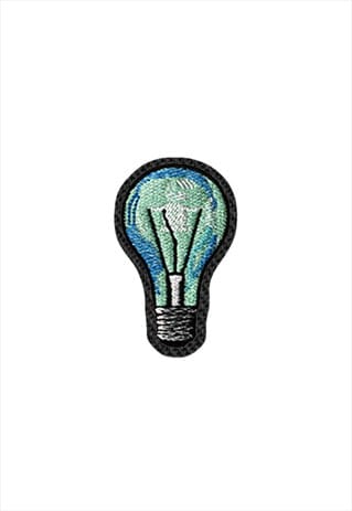 Embroidered Illuminating Bulb iron on patch / sew on patch