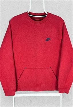 Nike Tech Fleece Red Sweatshirt Pullover Mens Small