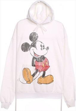 Vintage 90's Disney Hoodie Mickey Mouse Disneyland White