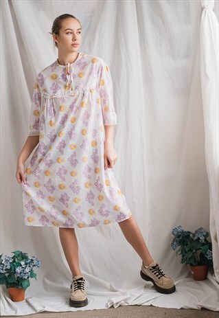 VINTAGE 50S/60S BELL SHAPE SHORT SLEEVE SLIP DRESS REVIVAL
