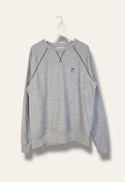 Vintage Fila Sweatshirt Y2K in Grey XL