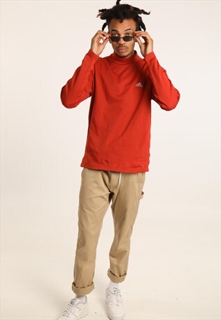 VINTAGE ADIDAS EMBROIDERED LOGO SWEATSHIRT