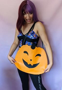 Goofy Pumpkin Candy Bag Tote Bag